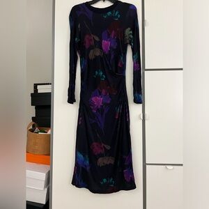 Hugo Boss Multicolor Floral Long Sleeve Dress